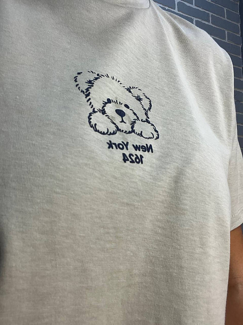 Футболка жіноча Pepper&mint AF24-23 принт ведмедик попереду світло сіра, світло-сірий, S Київ - фото 7