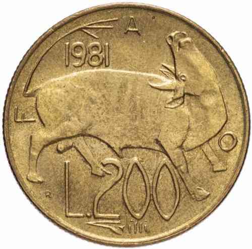 200 лір 1981 Сан-Маріно UNC Полтава