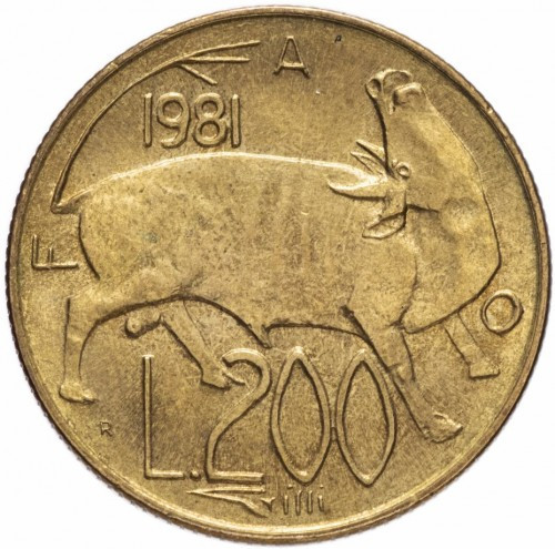200 лір 1981 Сан-Маріно UNC Полтава - фото 1