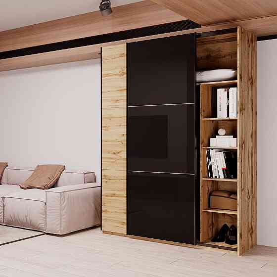 Шафа купе Doros G-Caiser Дуб Евок 1 ДСП / 1 Скло / 3 частини 180х60х240 (DRS-011577) Дніпро