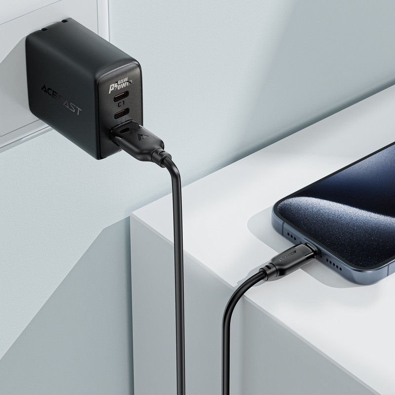 Кабель ACEFAST C16-02 TPU charging data cable USB-A to L Black Одеса - фото 7