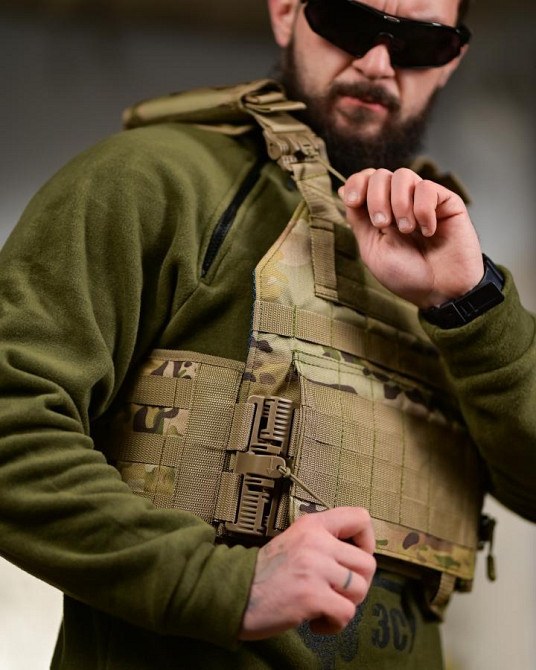 Плитоноска Plate Carrier 4 точки сброса мультикам ТР6529 Одесса - изображение 5