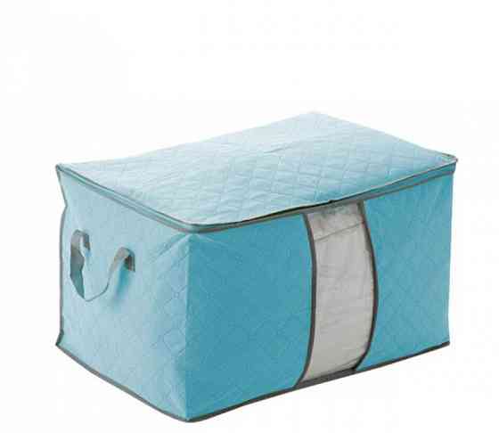 Органайзер для одежды, постельного белья бамбук (голубой) Винница