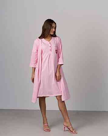 Женский халат и сорочка для кормления - в полоску Nicoletta 7382 Киев