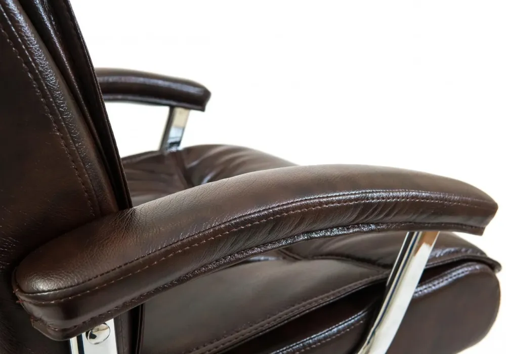 Офісне Крісло Керівника Richman Burgas Titan Dark Brown Хром М2 AnyFix Коричневий Київ - фото 4