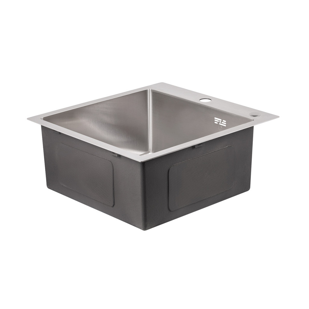 Мийка для кухні інтегрована Lidz Handmade H5050 (LDH5050BRU35375) Brushed Steel 3,0/1,0 мм Київ - фото 11