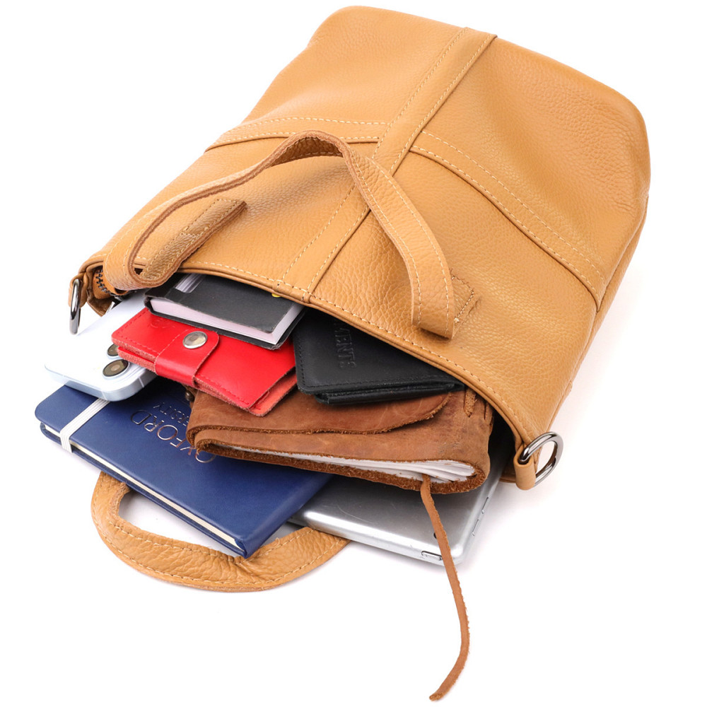 Стильна жіноча сумка з натуральної шкіри Vintage 22994 Рудий Київ - фото 9