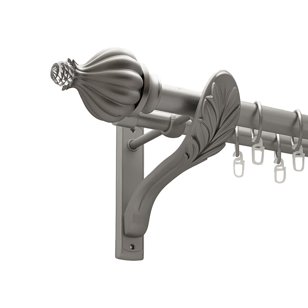 Карниз Orvit Таджа-Кристал металевий дворядний ретро Сатин 25\19 мм 160 см (00-00011335) Львів - фото 1