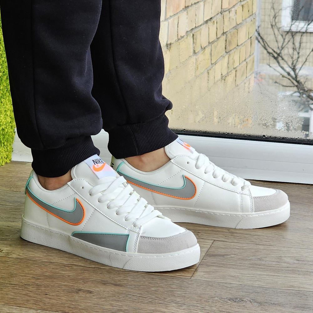 Кросівки Nike Бежеві Жіночі Білі Форси Шкіряні Найк Кеди (розміри: 40,41,42,43) Дніпро - фото 9