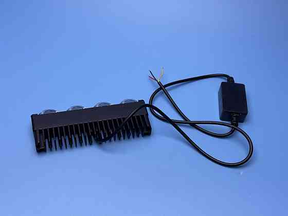 Фара рабочего света LED однорядная 130 мм SPOT — 8 диодов с линзой (Белый + Желтый свет), четкая СТГ Харьков