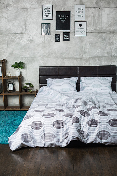 Ecotton Комплект постільної білизни Ecotton двоспальний 180х215 см Абстракція сірий Коломия - фото 1