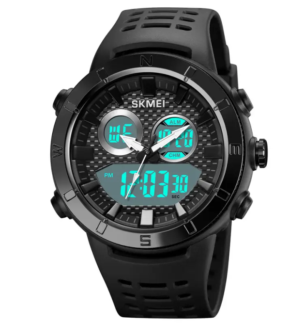 Годинник чоловічий наручний спортивний Skmei 2014 (Чорний з білим) Вінниця - фото 3