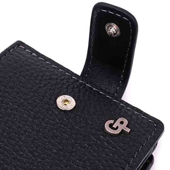 Стильное портмоне из люксовой зернистой кожи флотар GRANDE PELLE 22875 Черный Киев