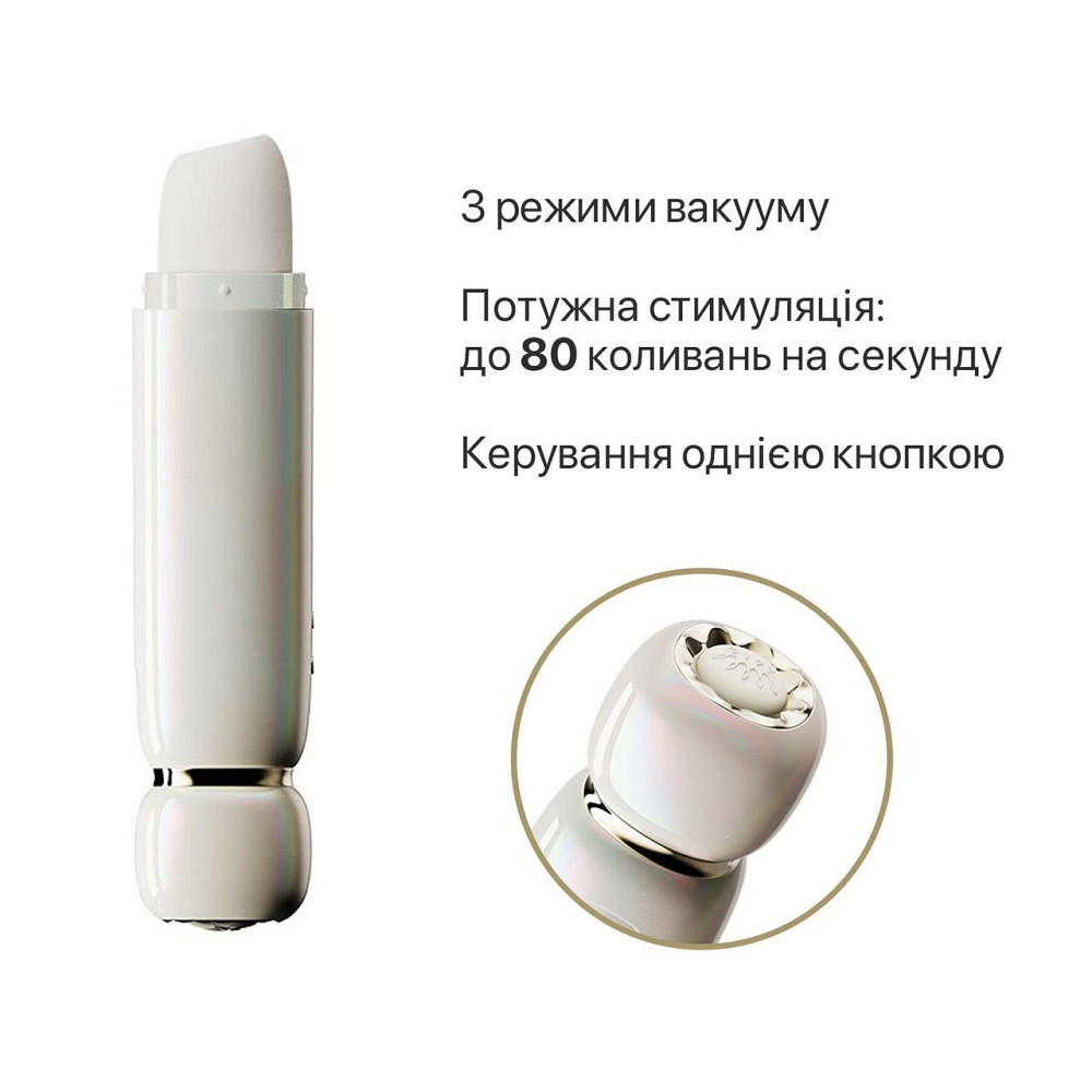 Вакуумный клиторальный стимулятор Zalo Lia Floral White, 3 насадки, 3 режима, разная интенсивность Sex Aura Киев - изображение 3