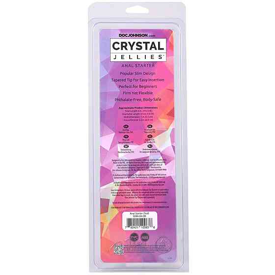 Дилдо Doc Johnson Crystal Jellies - Anal Starter - 5.5 Inches -  Teal Sex Aura Киев