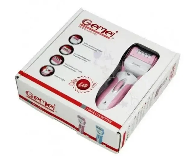 Епілятор GEMEI GM-3052 3в1 акумуляторний з бритвою та пемзою, 2 швидкості, 32 пінцети Одеса - фото 8