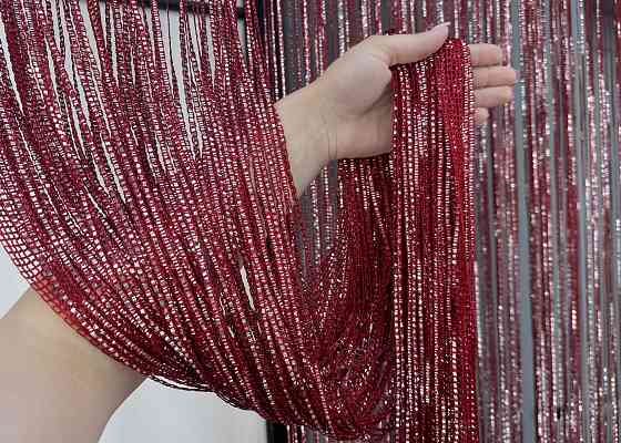 Шторы-нити Rovi Premium с люрексом Бордовый 300х300см 1 шт (61-117) Киев