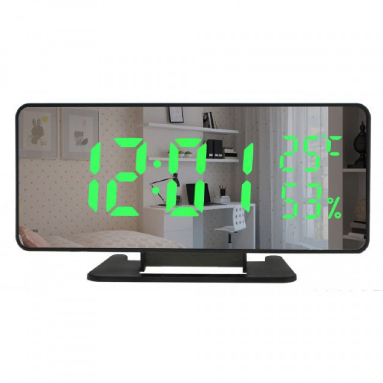 Годинники настільні електронні з будильником і термометром (дзеркальні) Вінниця - фото 1