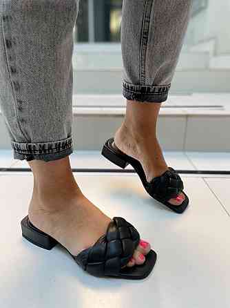 ARLEN Шльопанці жіночі ARLEN Ш-Коса чорні (літо, шкіра натуральна) (4875) Коломыя