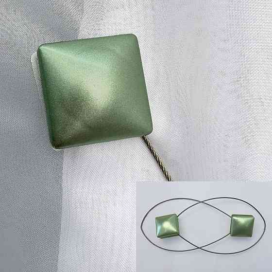 Магніти для штор і гардин Квадрат набір 2 шт Оливковий (81-281) Київ