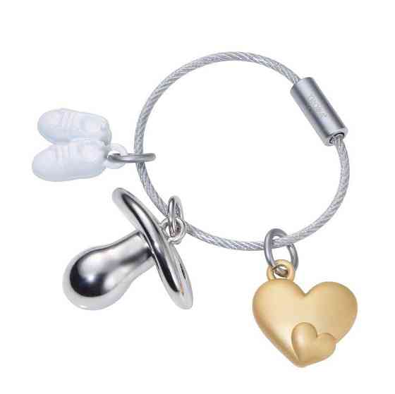 Брелок для ключей Troika Welcome Baby (детские туфли, пустышки, сердце) Киев