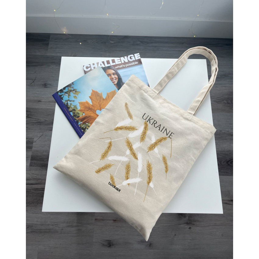 Екошопер BookOpt BK4007 Ukraine (Колоски) бежевий Киев - изображение 9