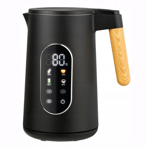 Електрочайник 1,7л нерж.сталь/пластик чорний KM1714 KAMILLE Житомир