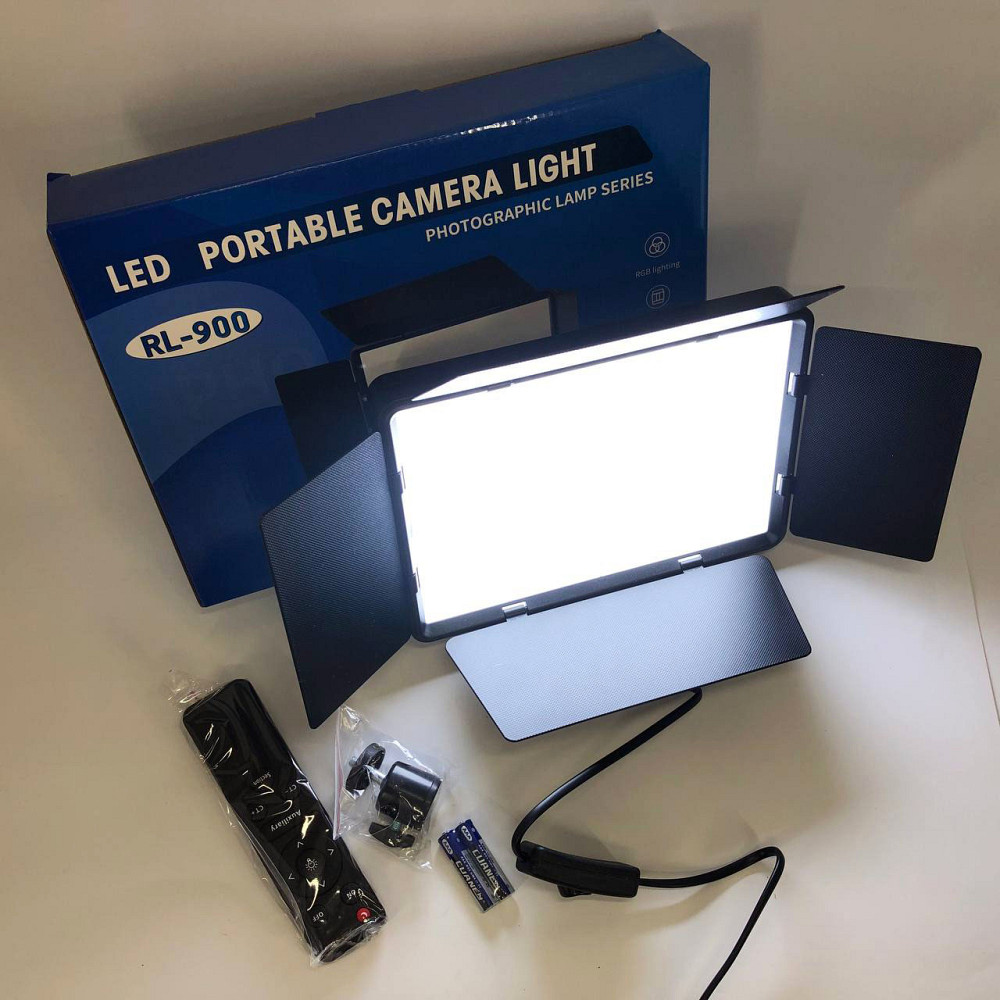 Светодиодный студийный видеосвет RL-900, Видеосвет с сетевым адаптером лампа для фона EL-12 Львов - изображение 15