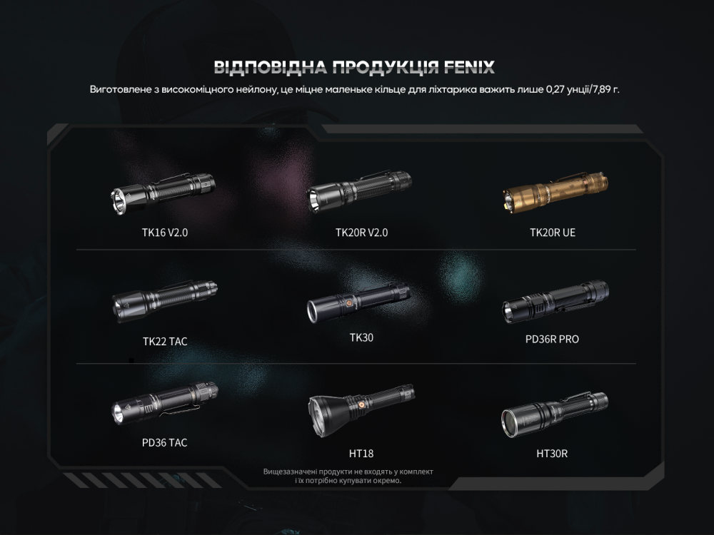 Кільце тактичне для ліхтаря Fenix ALR-01 Київ - фото 9