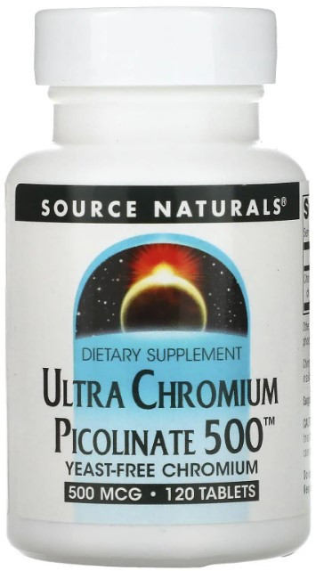 Хром піколінат Source Naturals Chromium Picolinate 500 мкг 120 таблеток Київ - фото 1
