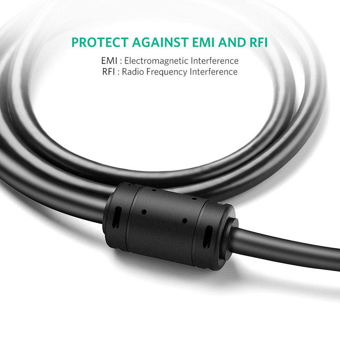 VGA кабель Ugreen 15-pin 1080p 11673 (Чорний, 1м) Николаев - изображение 7