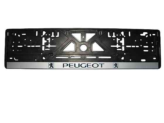 Рамка номерного знаку Peugeot пластик чорна 1шт Киев