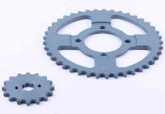 Зірка, к-т 2 шт.: задня + передня 41Т/16Т - 420Н мопед Дельта Мукачево