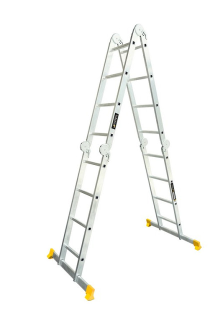 MASTERTOOL Драбина алюмінієва MASTERTOOL шарнірна 4х4 ступенів h=5500 мм max 150 кг 79-1604 Коломия - фото 1