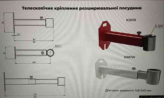 Кронштейн для расширительного бака до 25 л, 3/4 дюйма красный КНТ Киев