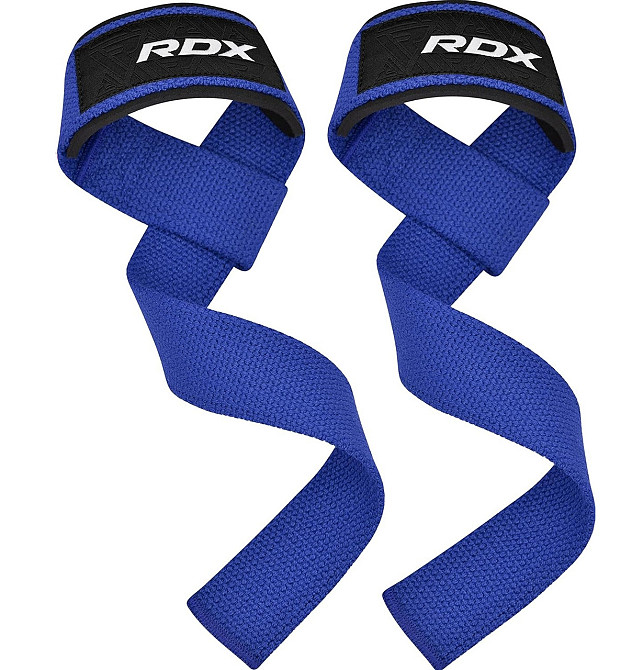 Лямки для тяги RDX W1 Gym Single Strap Blue Plus Луцьк - фото 1