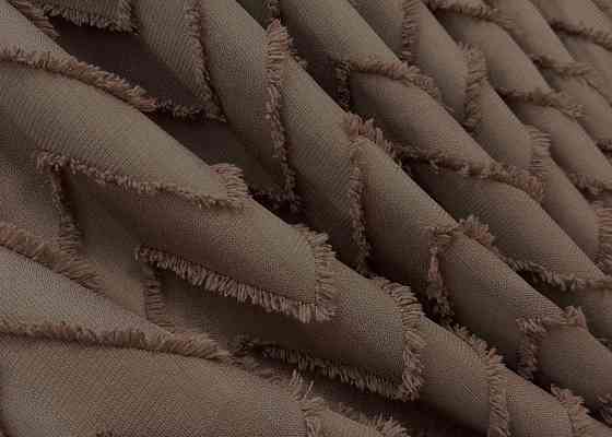 Комплект штор VR-Textil Лен Букле № 1814ш Коричневый 100х295 см 2 шт (31-859) Киев