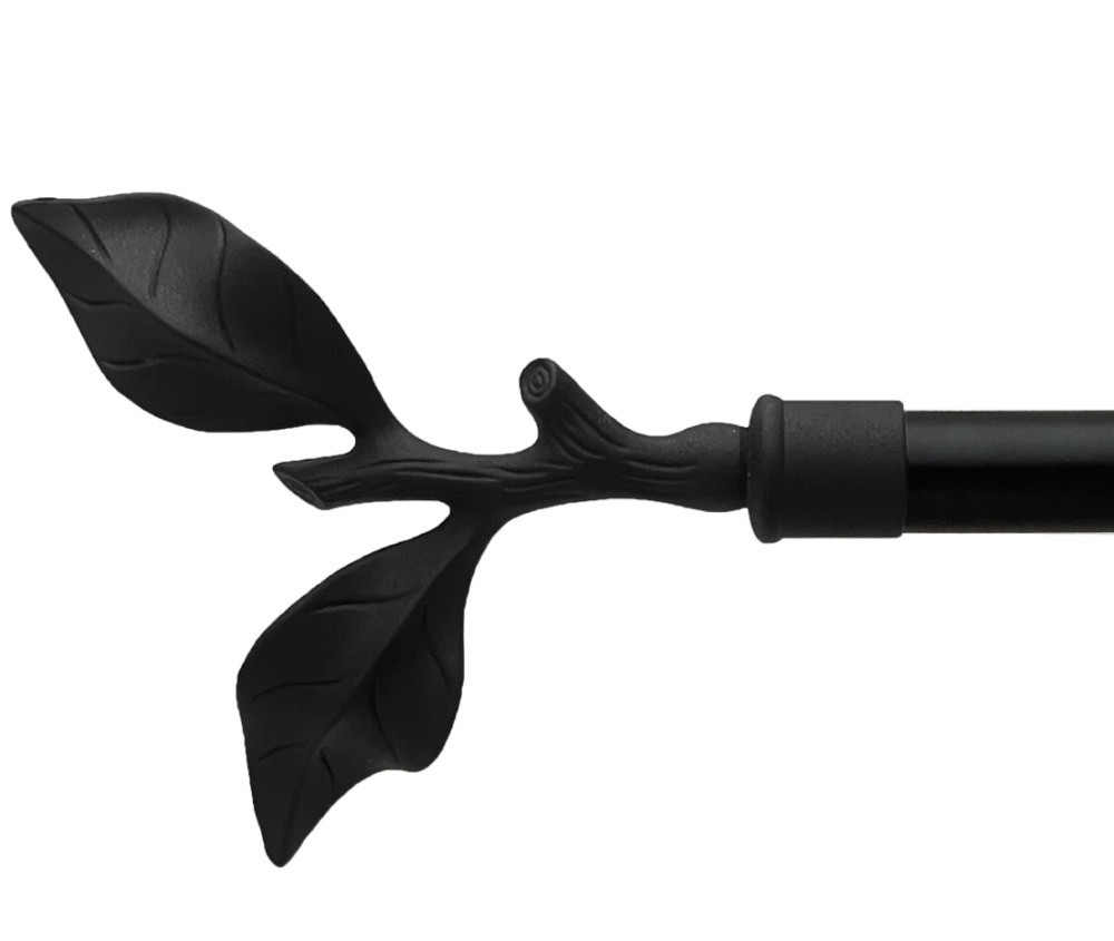 Закінчення для карнизу Orvit ЛИСТОК ТРОЯНДИ 19 мм ЧОРНИЙ ОКСАМИТ Львов - изображение 1