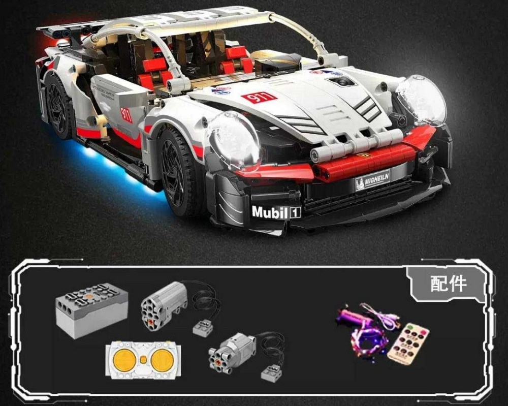 Конструктор LEGO, машинка на пульте управления + подсветка Porsche 911. Харьков - изображение 5
