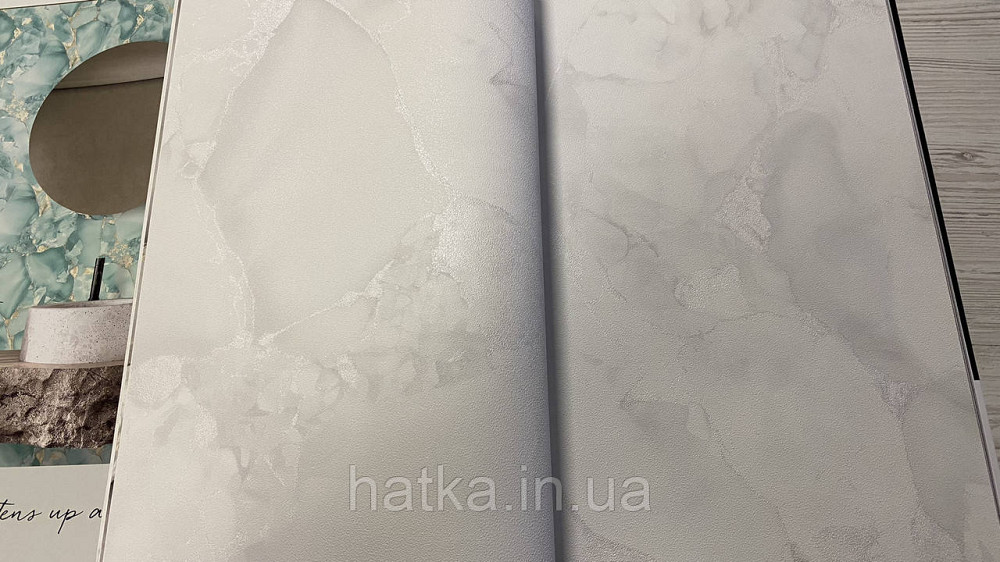 Шпалери метрові вінілові на флізеліні A.S.Creation Elite of Shades1.06x10 під мармур біле срібло 78657-3 Київ - фото 2