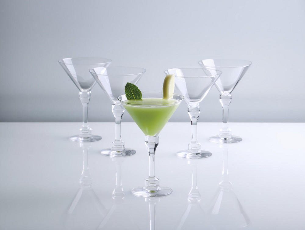 Набор бокалов для мартини 135 мл, 10 шт, многоразовые, пластиковые, прозрачные для коктейлей с съёмной ножкой Каменец-Подольский - изображение 4