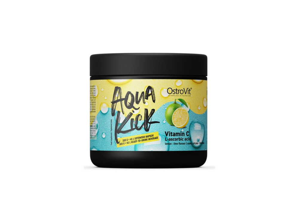 Витамин С Ostrovit Aqua Kick Vitamin C 300 g (Lemon-lime) Луцк - изображение 1