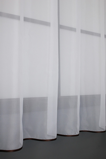 Кухонная гардина VR-Textil № 036к арка белый с венге 270х170 см (52-0785) Киев - изображение 5