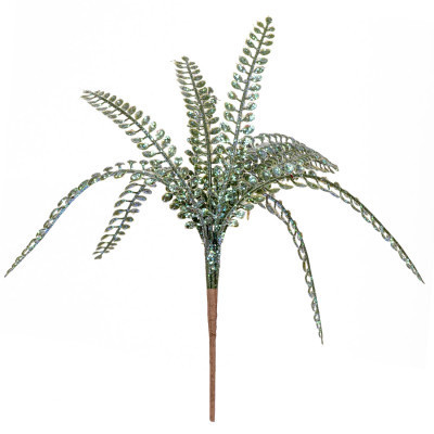 Декоративная ветвь YES! Fun 34 см, серебро, глиттер (973889) Винница - изображение 1