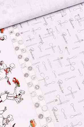 Ecotton Скатертина Ecotton 150х180 см бавовняна з рогожки біла світло-сіра 30161-1 Шеф-повар Киев