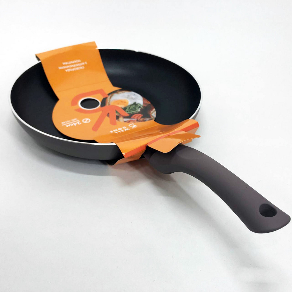 Сковородки без масла WELL DONE WD-1014B 24 см, Сковорода с атипригарным покрытием QF-69 Львов - изображение 9