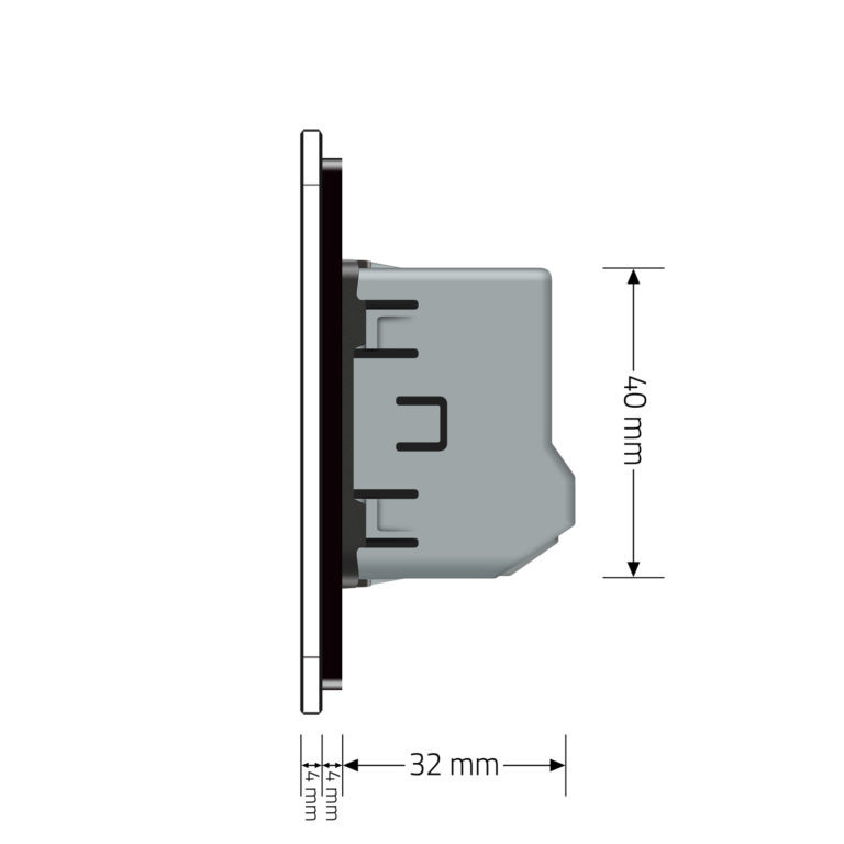 LIVOLO Розумний сенсорний Wi-Fi прохідний/перехресний вимикач 2 сенсора LIVOLO чорний матове ск Коломыя - изображение 7