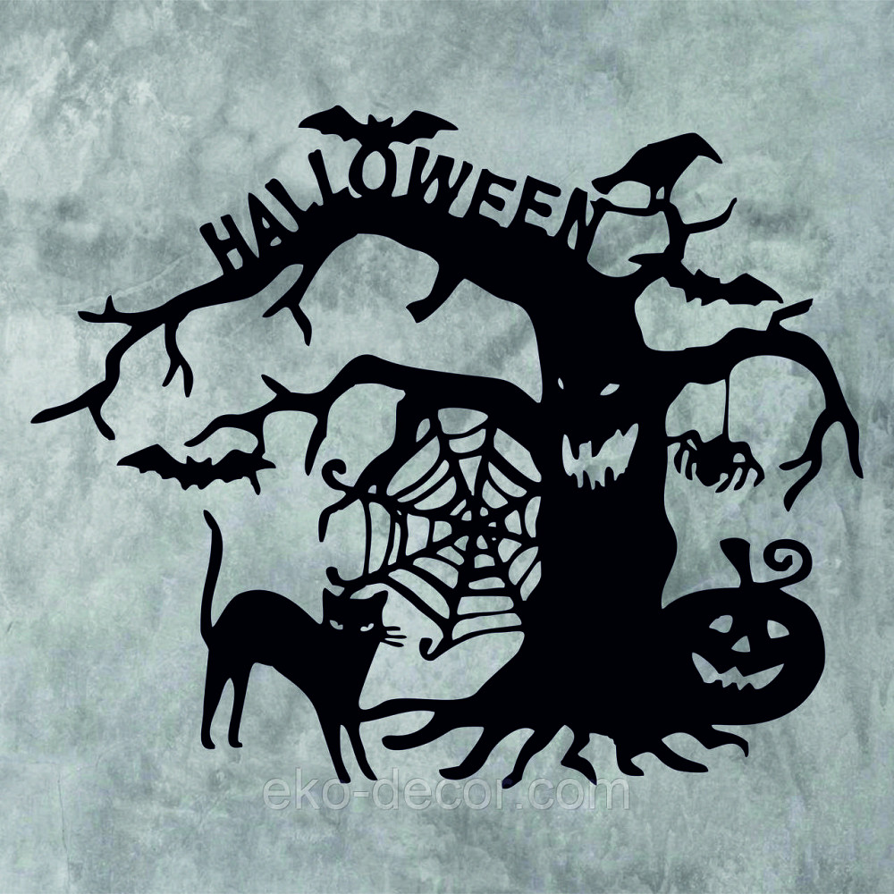 Декоративное настенное Панно «Хэллоуин», Декор на стену 70*57 см, Черный Киев - изображение 10