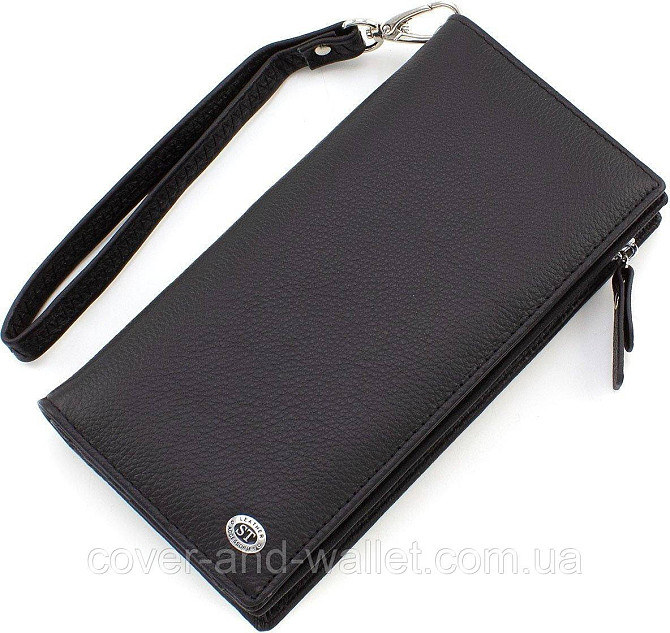 Мужской кошелек клатч на молнии с визитницей из натуральной кожи ST Leather 1431 Киев - изображение 1