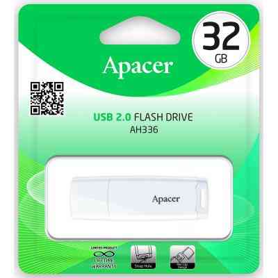 USB флеш накопитель Apacer 32GB AH336 White USB 2.0 (AP32GAH336W-1) Винница
